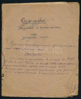 1946 Gyöngyike, vígjáték 3 felvonásban, írta: Bognár Lajos. Orosz hadifogolytáborban írt kézirat! Korának megfelelő állapotban.