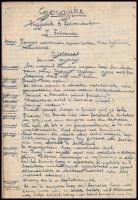 1946 Gyöngyike, vígjáték 3 felvonásban, írta: Bognár Lajos. Orosz hadifogolytáborban írt kézirat! Ko...