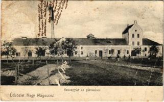 1911 Nagymágocs, Szeszgyár és gőzmalom (fa)