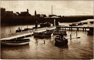 1929 Balatonalmádi-fürdő, csónakkikötő (EK)