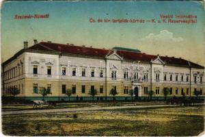 1918 Szatmárnémeti, Satu Mare; Vasúti Internátus Cs. és kir. tartalék-kórház / K.u.K. Reservespital / military hospital (EK)
