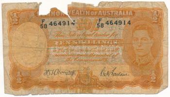 Ausztrália DN (1941-1948) 10Sh T:IV anyaghiány Australia ND (1941-1948) 10 Shillings C:G material error Krause P#25