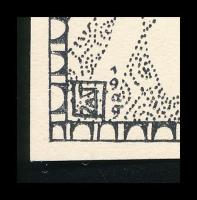 Kozma Lajos (1884-1948): Lant, papír, jelzett a cinkográfián, körbevágott, 17,5×15,5 cm