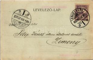 1900 Kolozsvár, Cluj; Hídfő részlet és Ferenc József út, városi vasút, kisvasút, vonat, üzletek / br...