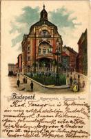 1904 Budapest VII. Magyar színház. litho (szakadás / tear)