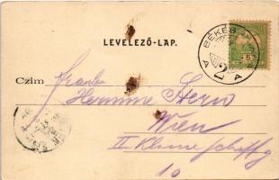 1904 Békéscsaba, Fő tér, templom. Lepage Lajos kiadása (fl)