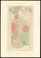 cca 1900 Dekorative Vorbilder, 4 db szecessziós nyomat. Karel Spillar (1871-1939) és R Ruepp művei. ...