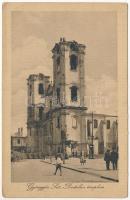 Gyöngyös, az 1917-es nagy tűzvészben leégett Szent Bertalan templom (EB)