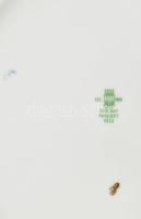 18 darabos Zsolnay Pompadour mintás tányérszett, előételes, lapos, leveses, jelzett, kopott