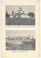 1938 Zamárdi, Balatonzamárdi; A budafoki református egyház üdülője, reggeli torna a Balaton partján (Rb)