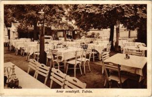 1933 Budapest I. Tabán, Avar Mihály vendéglője, étterem kert. Kereszt utca 19. (EK)