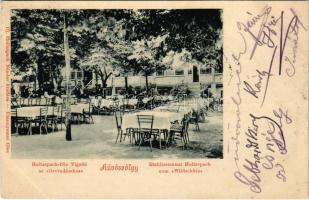 1901 Budapest II. Hűvösvölgy, Holtzspach-féle Vigadó az Orvvadászhoz, vendéglő, étterem kert. Ifj. Holtzspach Nándor kiadása