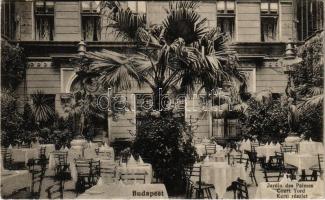 1917 Budapest V. Vadászkürt szálloda (igazgató Kommer Ferenc), Pálmakert. Türr István utca 5. / Jardin des Palmes Court Yord (EK)