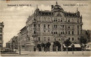 Budapest XI. Wellisch Sándor és Gyula háza, Műegyetem kávéház, vendéglő. Gellért tér 3.