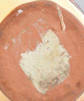 Miska kancsó, Karcag, jelzett, mázas kerámia, kézzel festett hibátlan. 29 cm