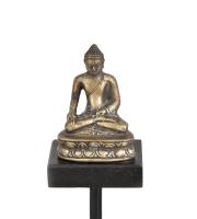 Jelzés nélkül: Buddha és Shiva. Öntött patinázott bronz, masszív installációs fakerettel. 60x60cm