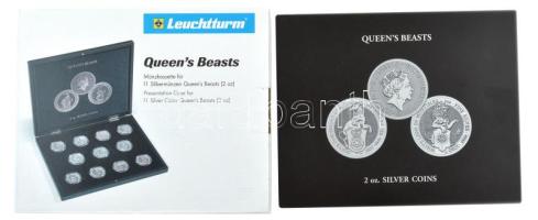 Nagy-Britannia 2016-2021. 5P Ag (2 uncia/0.999/11xklf) "A királynő állatai" sorozat teljes...
