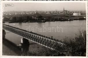 1944 Újvidék, Novi Sad; Vasúti híd / railway bridge. photo