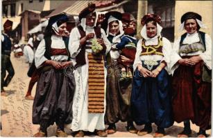 1911 Sarajevo, Bäuerinnen / folklore. Daniel A. Kajon + K.u.K. Milit. Post Sarajevo