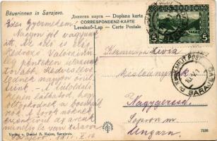 1911 Sarajevo, Bäuerinnen / folklore. Daniel A. Kajon + "K.u.K. Milit. Post Sarajevo"