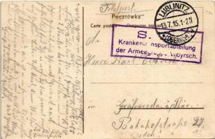 1915 + "S.B. Krankentransportabteilung der Armeegruppe Woyrsch" (EK)