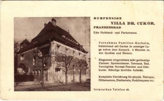 Frantiskovy Lázne, Franzensbad; Kurpension Villa Dr. Cukor, Ecke Hufeland und Parkstrasse (EK)