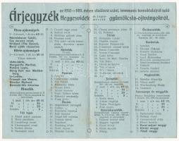 1910 Dunaföldvár, Balázs György fa- és csemete iskolája kihajtható reklámja és árjegyzéke (fa)