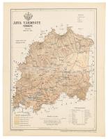 cca 1890-1900 62 db vármegye térkép a Pallas Nagy Lexikonából, vegyesen, mappában, 30x24 cm