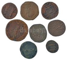 Római Birodalom 8db bronz érméből álló tétel, közte hamisak is! T:2-,3 Roman Empire 8pcs bronze coin...