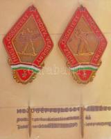 Vegyes 15db-os szocialista jelvény és kitüntető jelvény tétel, benne Magyar Néphadsereg és Úttörő je...