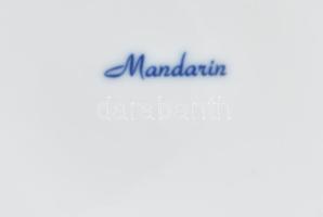 Porcelán konyhai szett, 11 db: fedeles cukor- és kávétartó, ovális tál, szószos kiöntő, vágódeszka, ...