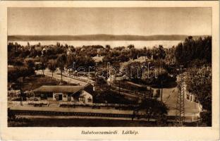 1937 Zamárdi, Balatonzamárdi; vasútállomás, sorompó