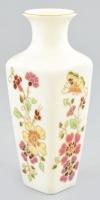 Zsolnay pillangó mintás mini váza, kézzel festett, hibátlan, jelzett, m:14,5 cm