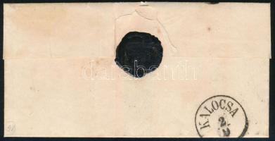 ~1853 6kr HP III reddish brown with plate flaws on cover "PEST(H)" - "KALOCSA" ~...