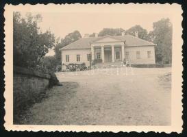 1941 Pilisszántó Baross-kastély, feliratozott fotó 4x6 cm