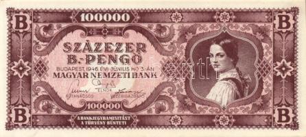 1946. 100.000BP (2x) egymásutáni sorszámokkal T:I