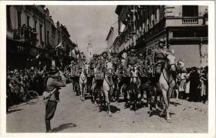 1940 Szatmárnémeti, Szatmár, Satu Mare; bevonulás / entry of the Hungarian troops + 1940 Szatmárnémeti visszatért So. Stpl