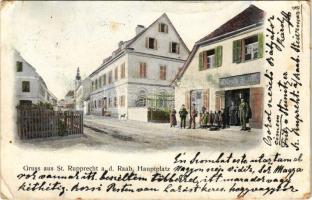 1910 Sankt Ruprecht an der Raab (Steiermark), Hauptplatz / main square, shop of Colestin Vöckl (EB)