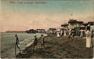 Grado, Bagni di spiaggia / Strandbäder / beach, bathers, sunbathing (EK)