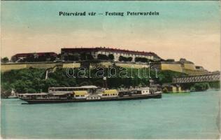 1915 Újvidék, Novi Sad; Pétervárad vára, IMRE gőzhajó / Petrovaradin castle, steamship