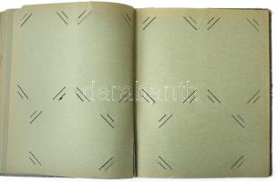 Szecessziós régi képeslap album 192 férőhellyel, kisebb szakadásokkal / Art Nouveau postcard album f...