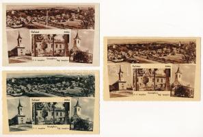 6 db RÉGI történelmi magyar város képeslap Weinstock kiadásában: Réde, Újvidék, Felcsút / 6 pre-1945 historical Hungarian town-view postcards