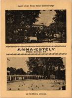 1932 Esztergom, Szent István fürdő szálló kerthelyisége, a fürdőtelep strandja. Anna-estély 1932. július 23.