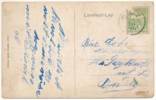 1914 Léva, Levice; Kálnay utca, Tóth István vendéglője, híd, lovaskocsi. Schulcz Ignác kiadása / str...