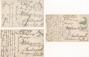 3 db RÉGI romantikus matróz képeslap vegyes minőségben + "SMS RADETZKY" és "K.U.K. MA...