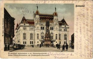 1906 Budapest I. Új Pénzügyminisztérium, Szentháromság szobor. Ganz Antal 39. (r)