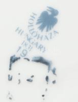 Hollóházi Szász Endre által tervezett mintával díszített porcelán váza. Matricás, jelzett, hibátlan,...