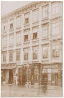 1906 Wien, Vienna, Bécs IX. Währingerstrasse 52., Leopold Hendl und Rudolf Hendl Uhmacher / street view, shops. photo (lyuk / hole)