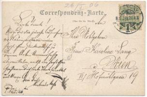 1906 Wien, Vienna, Bécs IX. Währingerstrasse 52., Leopold Hendl und Rudolf Hendl Uhmacher / street v...