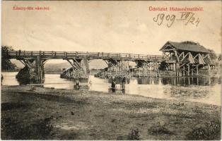 1909 Hidasnémeti, Lánczy-féle vám híd. Zöllner Gyula kiadása